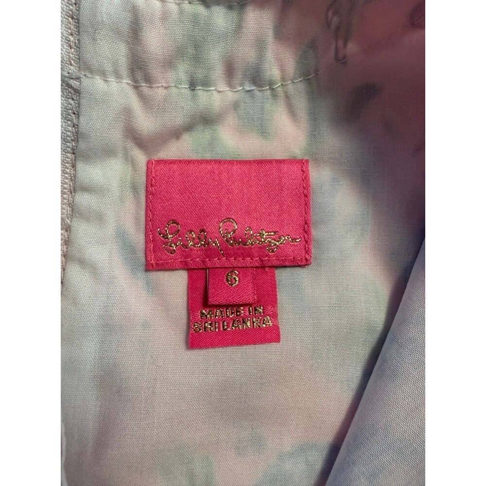 Lilly Pulitzer Girls Dress Size 6 Pink Blossom Girl's Night Out Print Dress - Picture 6 of 8